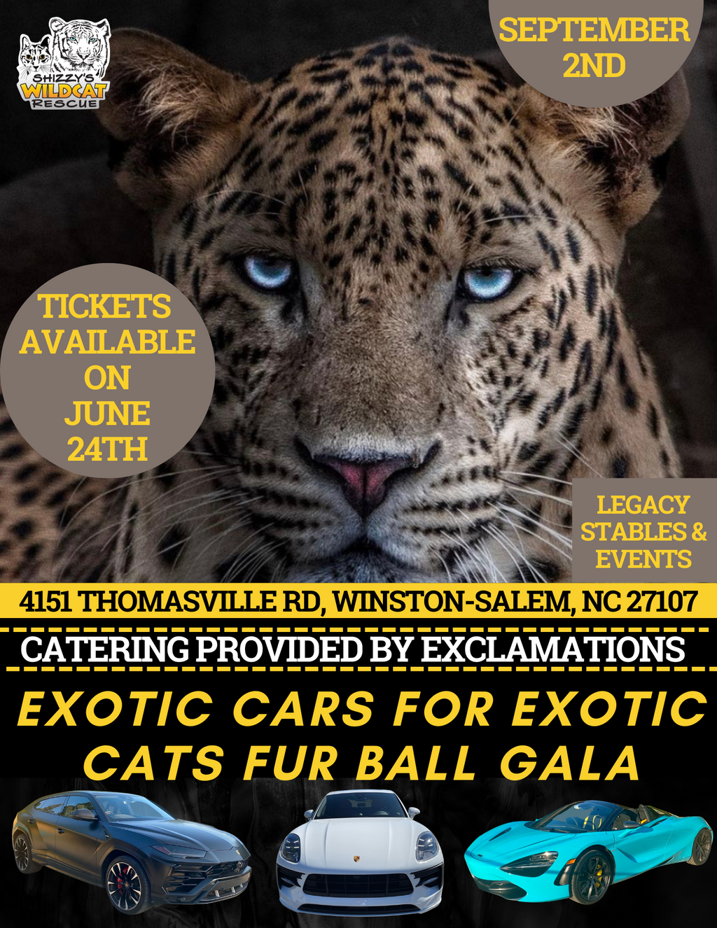 Exotic Cars For Exotic Cats Fur Ball Gala Ticket